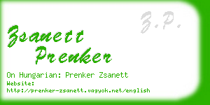 zsanett prenker business card